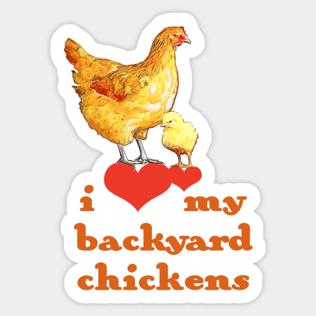 Backyard Chickens Sticker by evisionarts